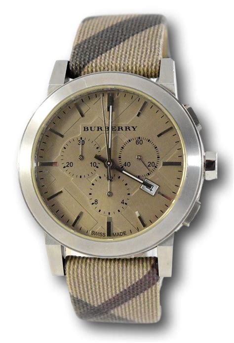 burberry check watch strap|burberry watch men's leather strap.